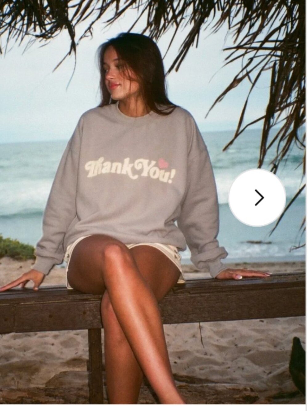 Dandy Worldwide Embroidered Thank You Crewneck Sweatshirt Size L